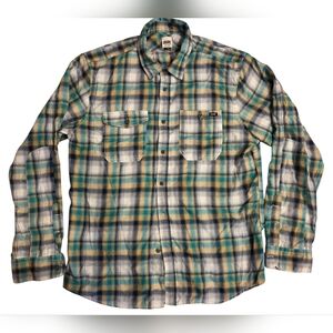 Volcom Casual Plaid Shirt - Blue, Green, and Yellow